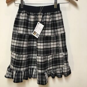 Skirt Flannel Girls 4 Maxi Gray Plaid Ruffle Tiered‎ Cotton Mom and Pop's Kids